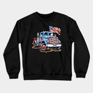 4th of July Ford Truck Design Crewneck Sweatshirt